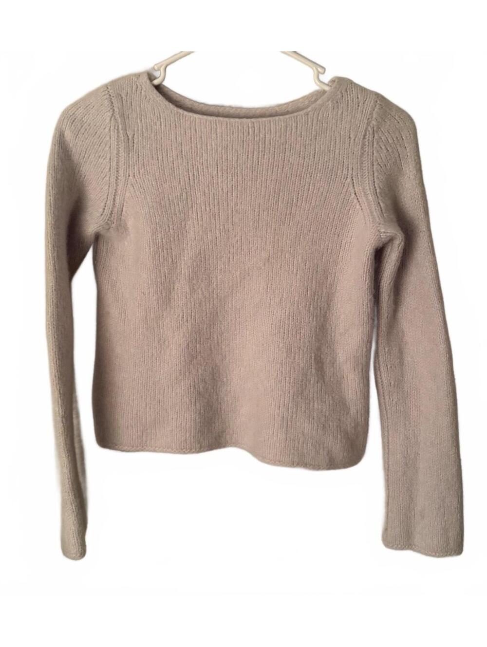 Vince Medium 100% Cashmere Light Gray Shrunken Boxy Sweater M Capsule Wardrobe